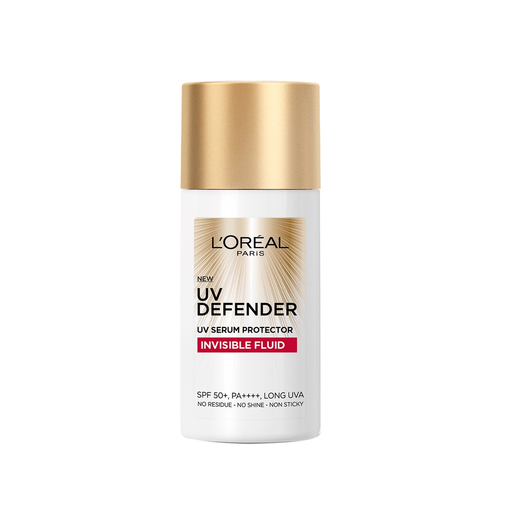 Kem Chống Nắng L'Oreal Paris X20 Thoáng Da Mỏng Nhẹ 50ml UV Defender Serum Invisible Fluid SPF+ 50++++